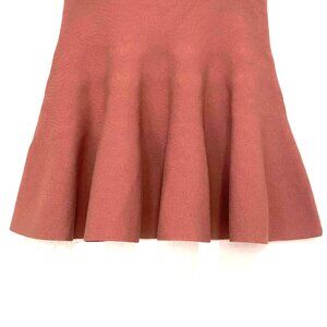 Express High Waist Body Contour Ruffle Mini Sweater Skirt, Mauve Size Small
